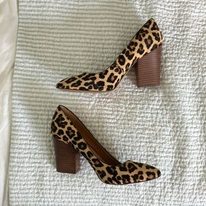 Crown Vintage leopard print block heels